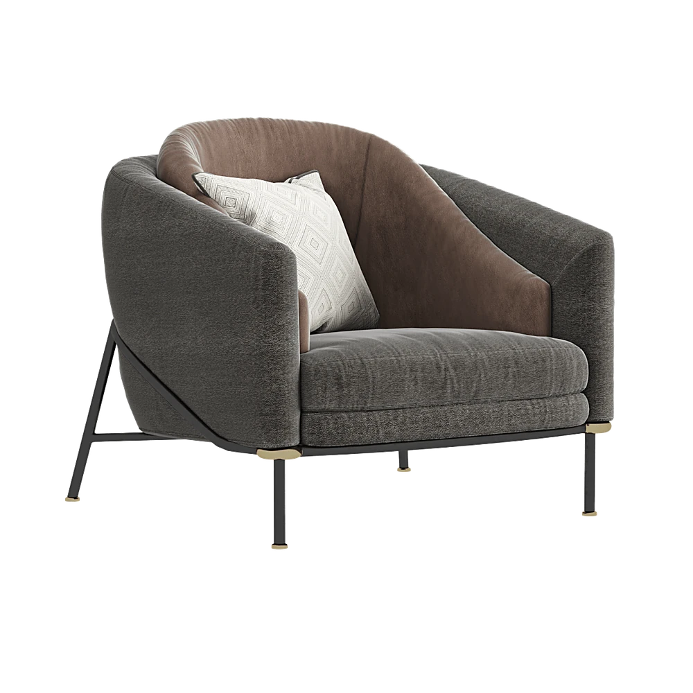 Armchair Fil Noir 'Dining' by Minotti