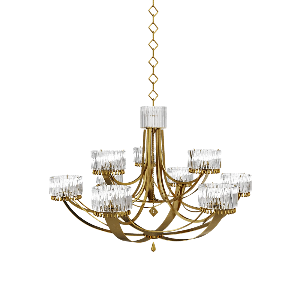 Chandelier IDL Italian Design Lighting Crystal Blade 512 6+3