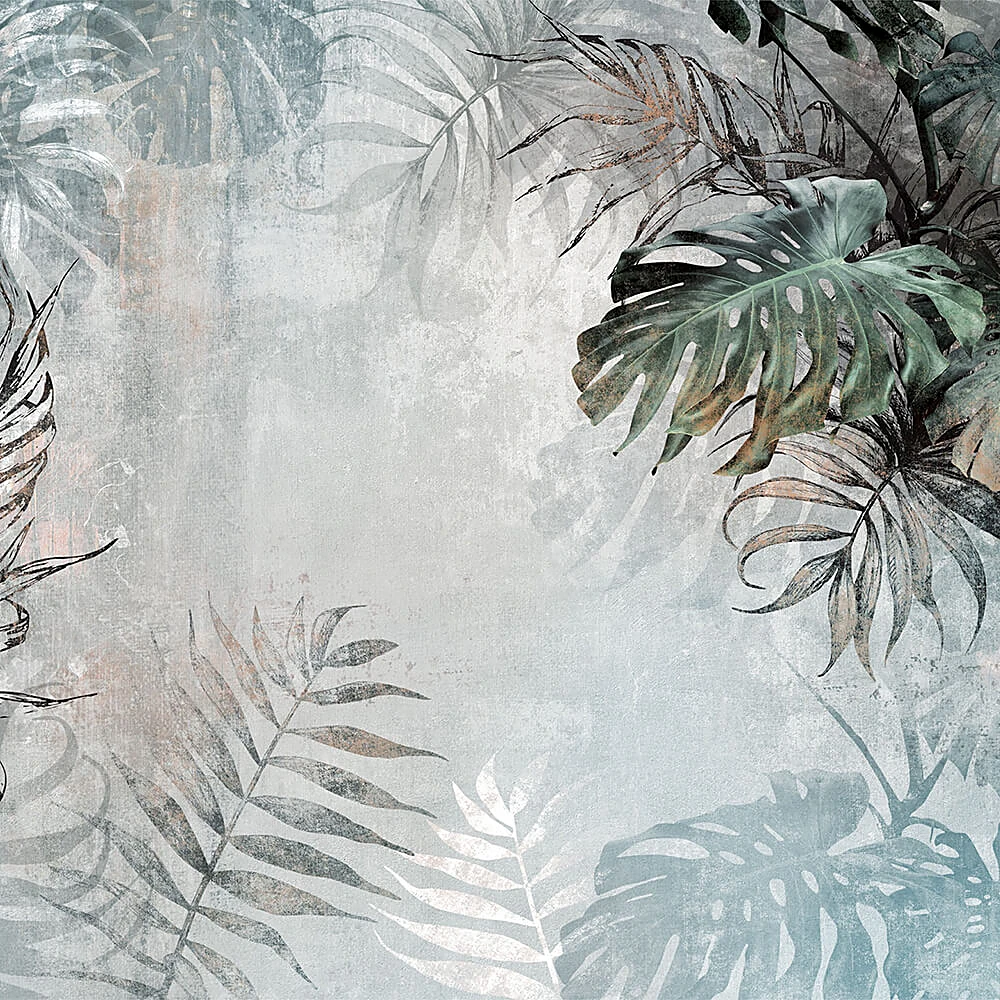 Wallpaper Creativille 4242 Grunge tropical leaves