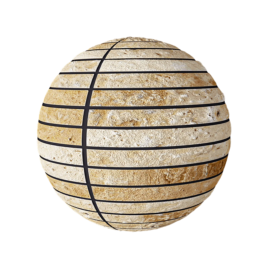 Mosaic Tile Nur Mosaic French linear travertine