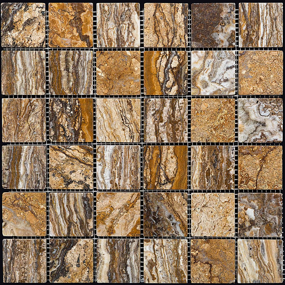 Mosaic Tile Nur Mosaic Travertine zebra natural stone (2)
