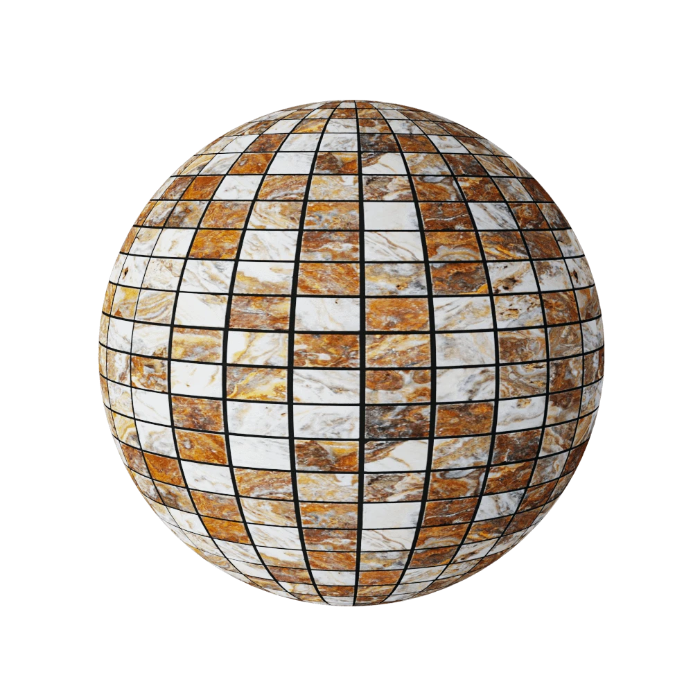 Mosaic Tile Nur Mosaic Travertine zebra vein cut