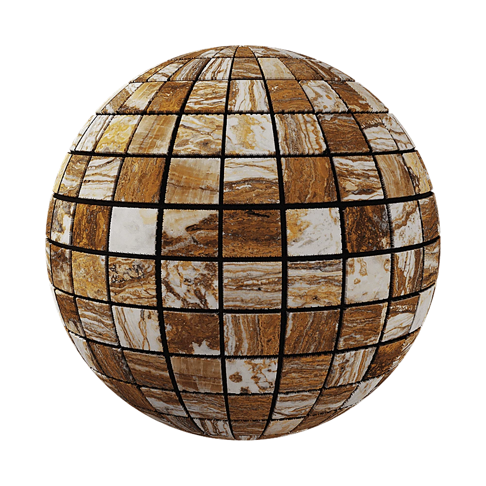 Mosaic Tile Nur Mosaic Polished Zebra Travertine