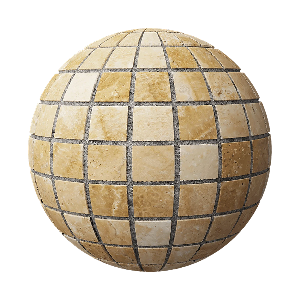 Mosaic Tile Nur Mosaic Travertine Vanilla cream