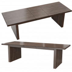 Extendable dining table - download 3d model | ZeelProject.com