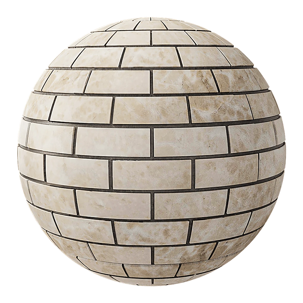 Mosaic Tile Nur Mosaic Beige Marble Brick Polished