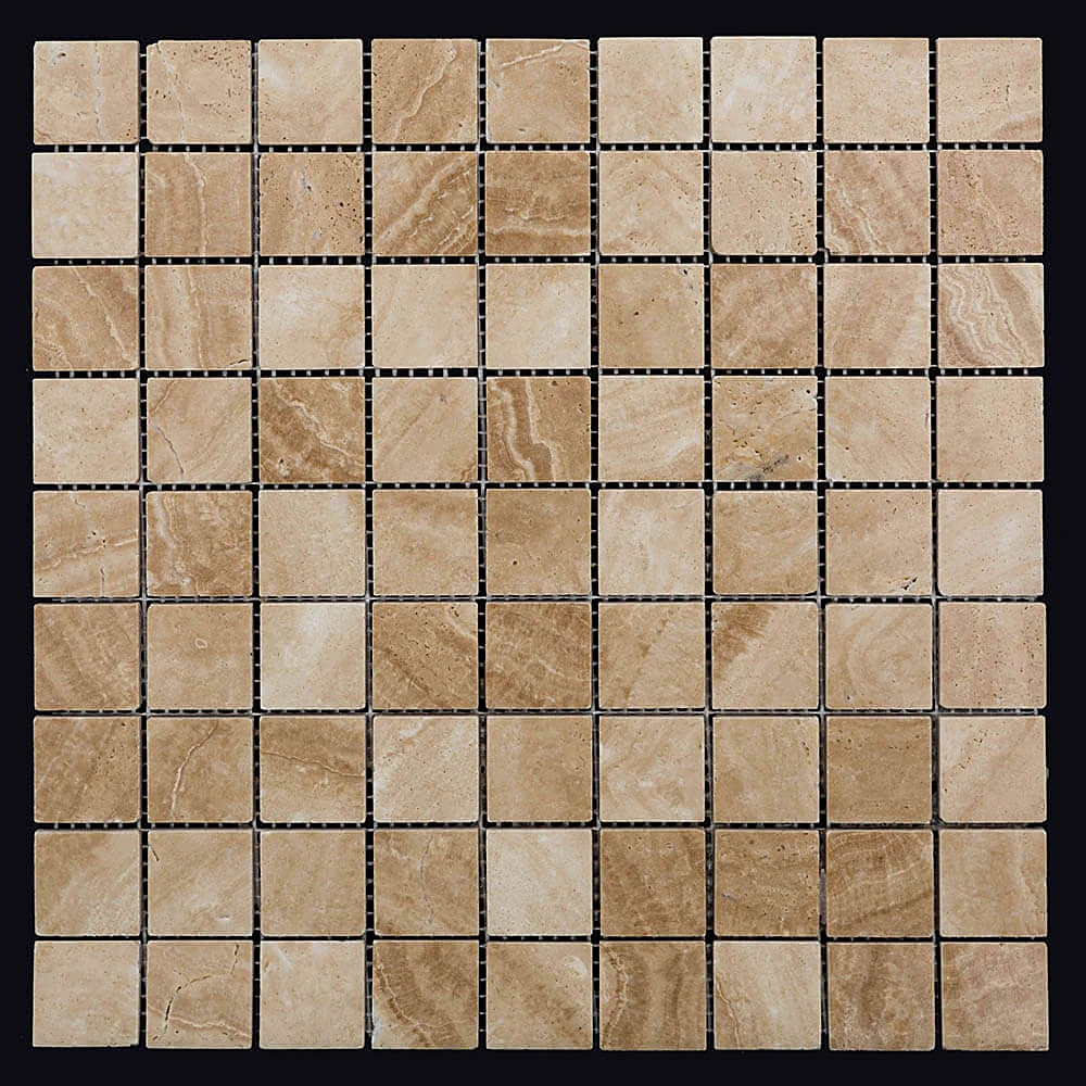 Travertine Tile Texture Nur Mosaic Natural cube collection 1 (2)
