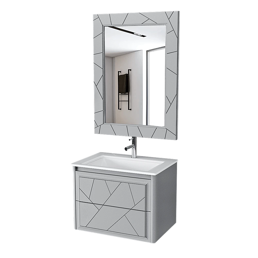 Bathroom Cabinet with Sink Opadiris Luigi 70 cm Gray