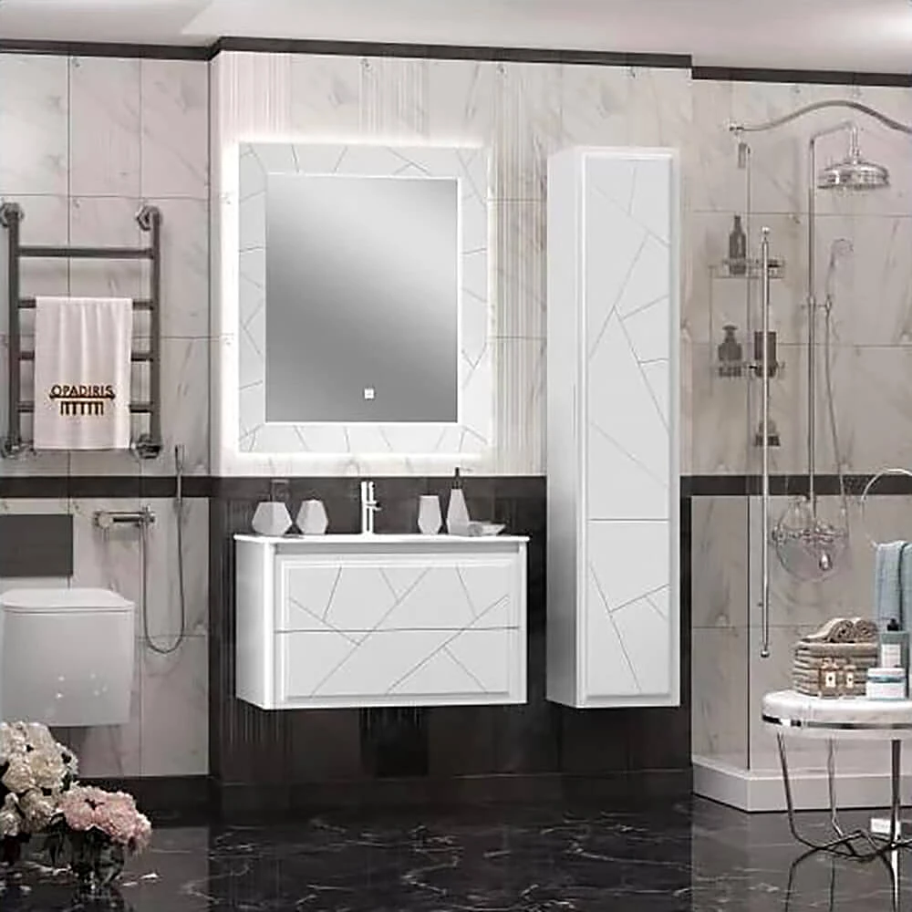Washbasin Cabinet Opadiris Luigi Matt White (2)