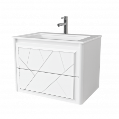 Cabinet with sink Luigi 70 cm white matte