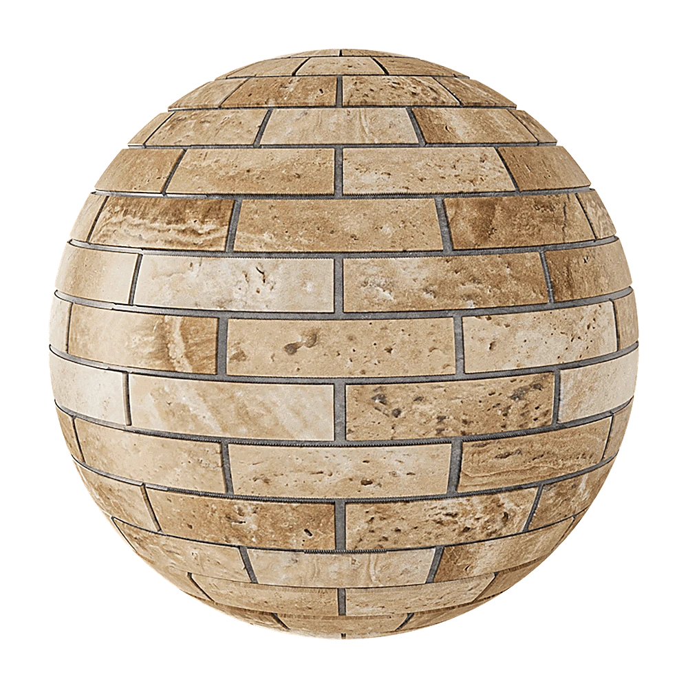 Mosaic Tile Nur Mosaic Travertine brick light beige