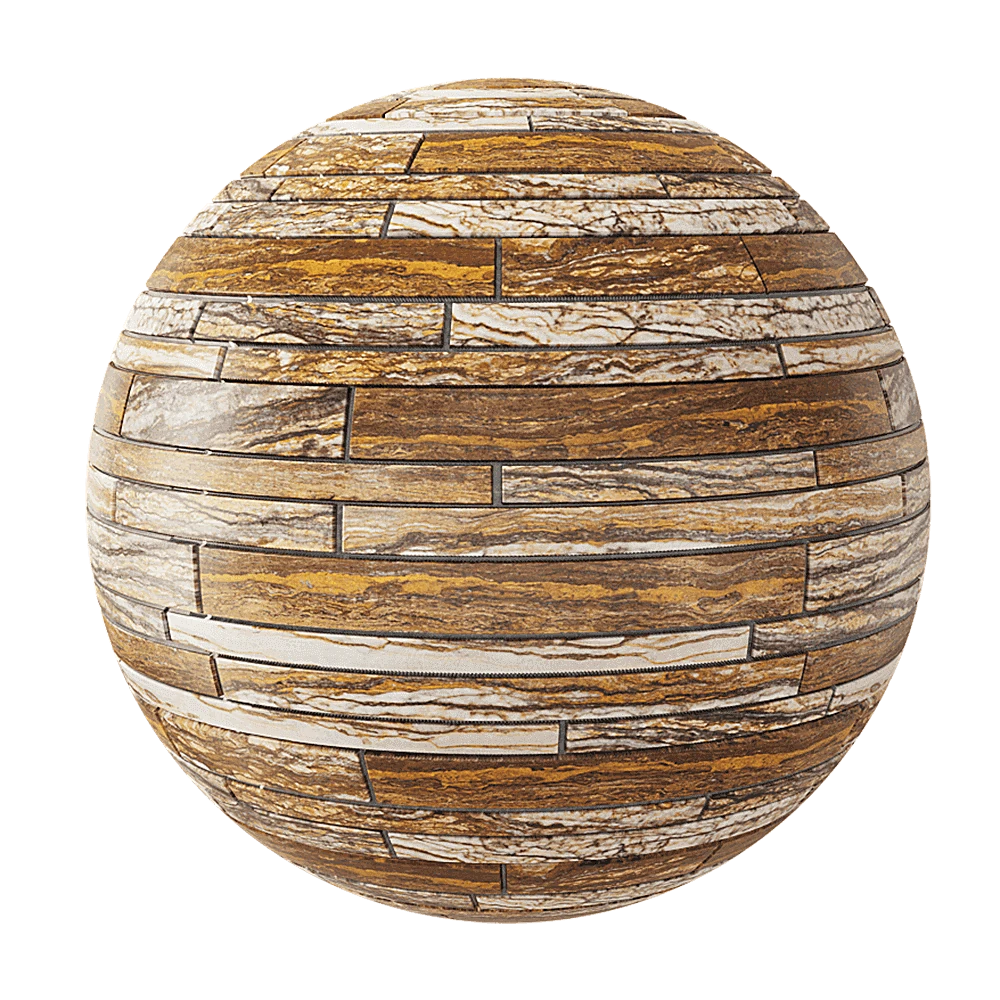 Mosaic Tile Nur Mosaic Travertine zebra polished