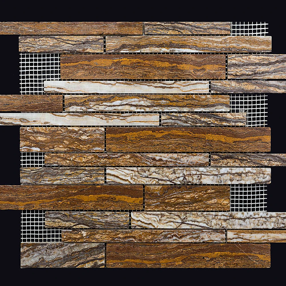 Mosaic Tile Nur Mosaic Travertine zebra polished (2)