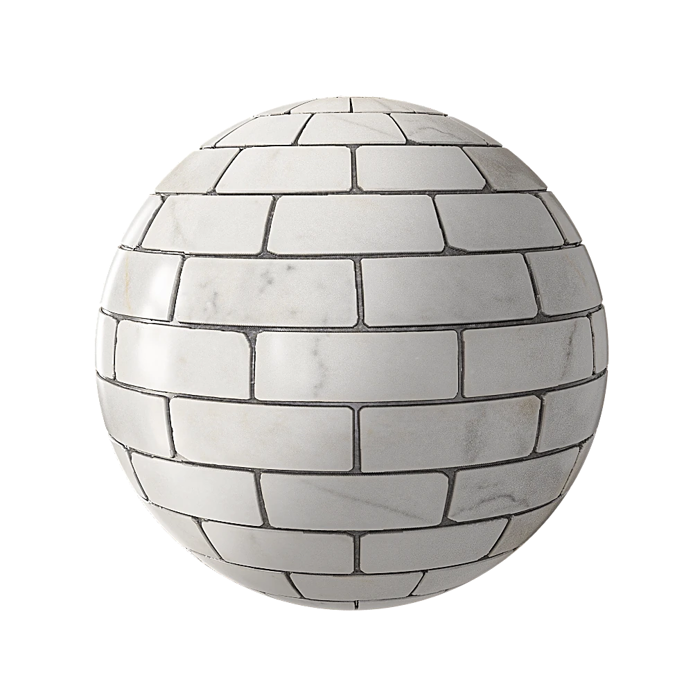 Mosaic Texture Nur Mosaic Royal white marble brick