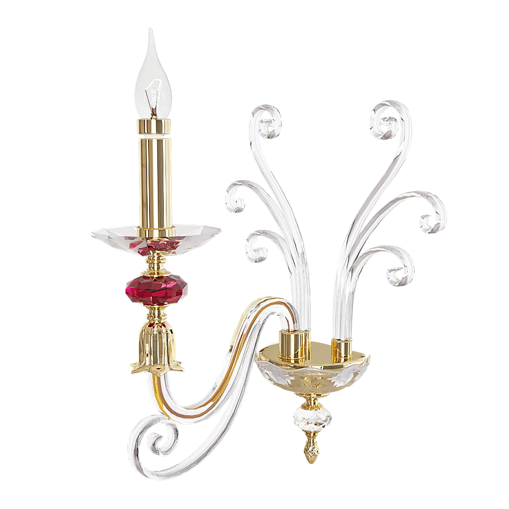 Wall light CRYSTAL LUX Catarina AP1 Gold -Transparent-Cognac