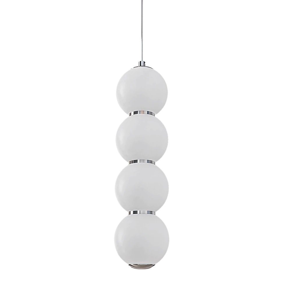 Pendant Lamp CRYSTAL LUX Desi SP4 Chrome/White