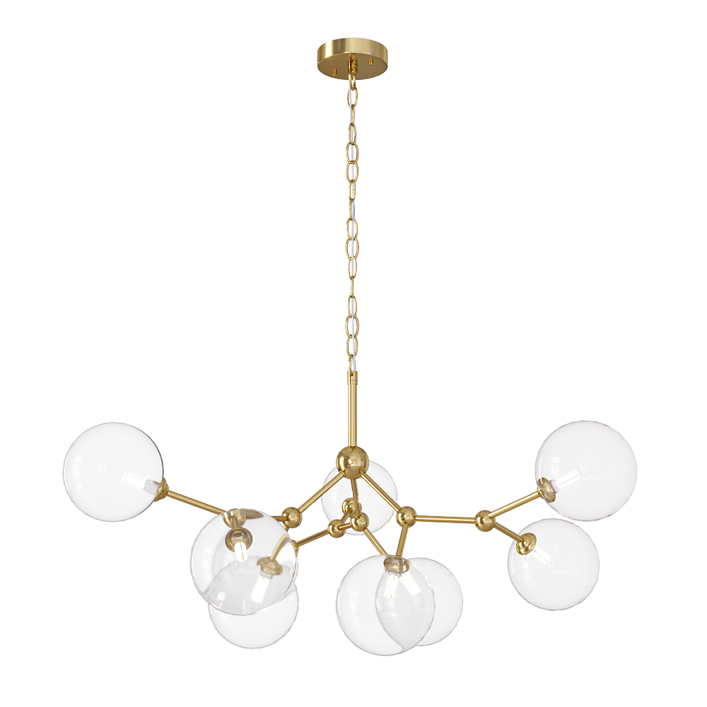 Pendant lamp Maximo SP9 Bronze, CRYSTAL LUX - Download the 3D Model ...
