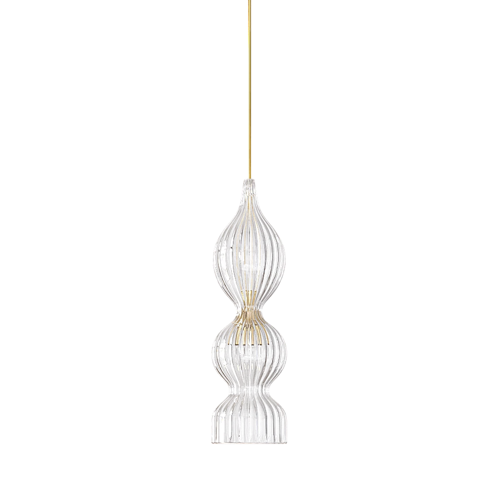 Pendant lamp CRYSTAL LUX Iris SP1 B Amber