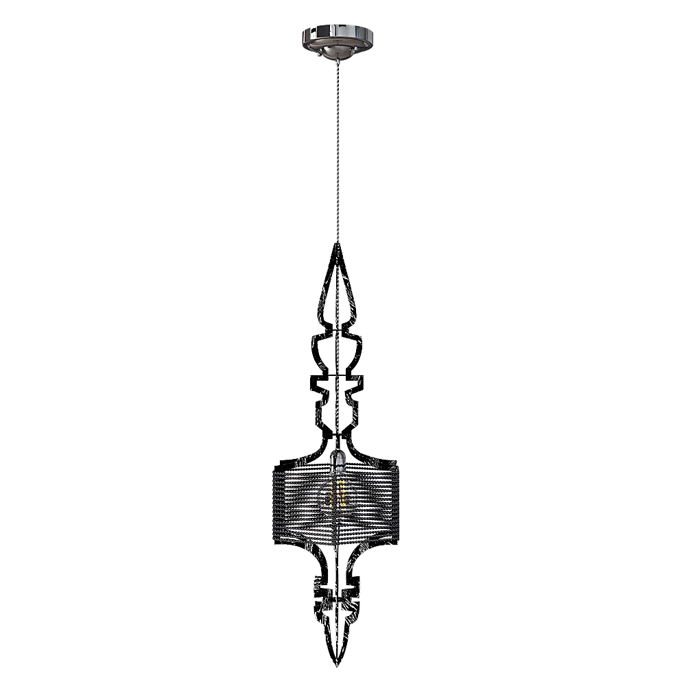 Pendant Lamp CRYSTAL LUX Prima SP1 A black-silver (2)