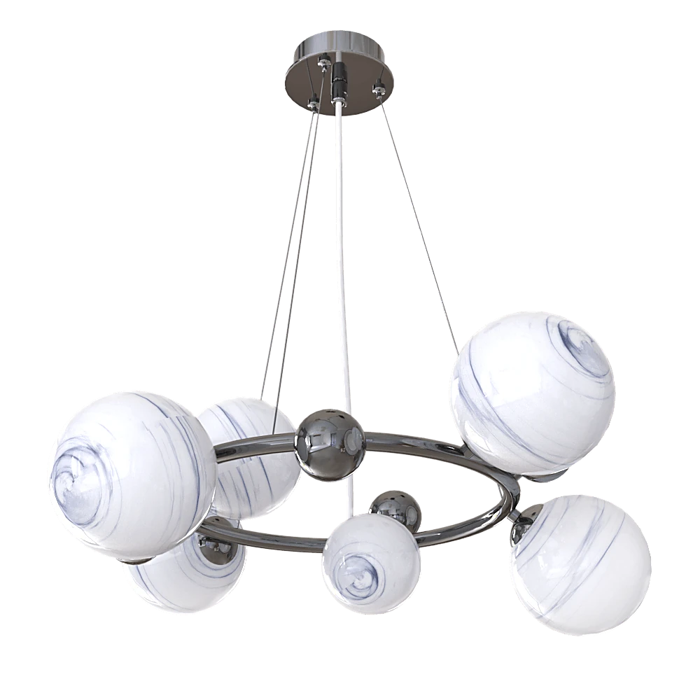 Pendant Lamp CRYSTAL LUX Salvadore SP6H black chromium
