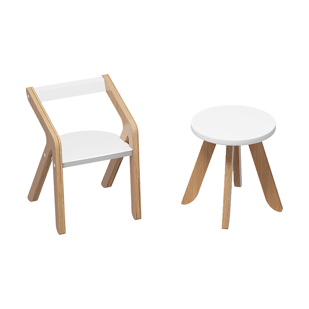 Malevich chair and pedestal S and M 2