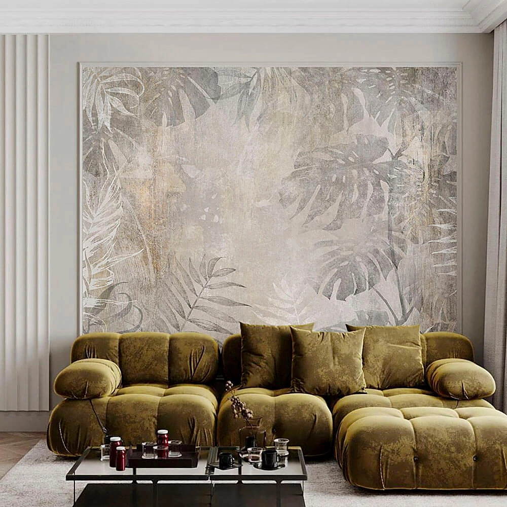 Wallpaper Creativille 4242B Grunge tropical leaves (2)
