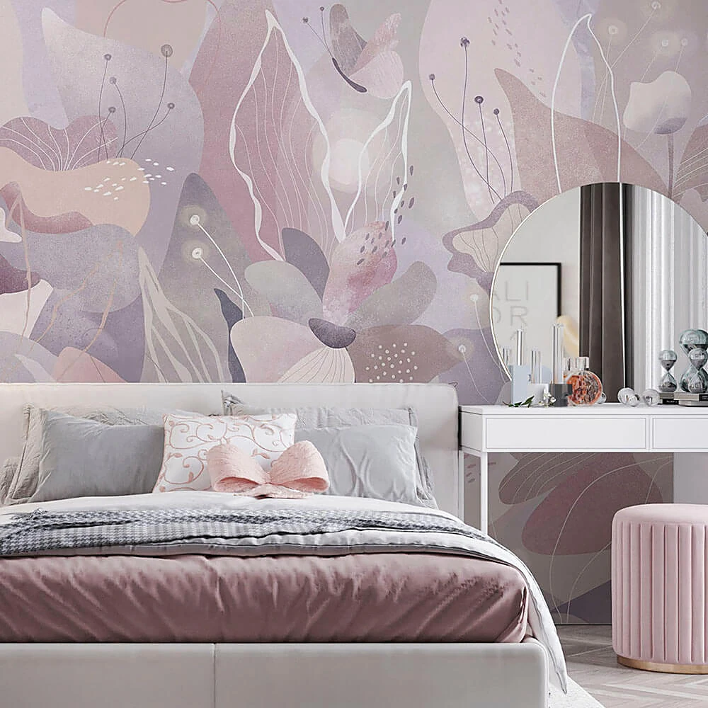 Wallpaper Creativille 4528 abstract flowers with butterflies (4)