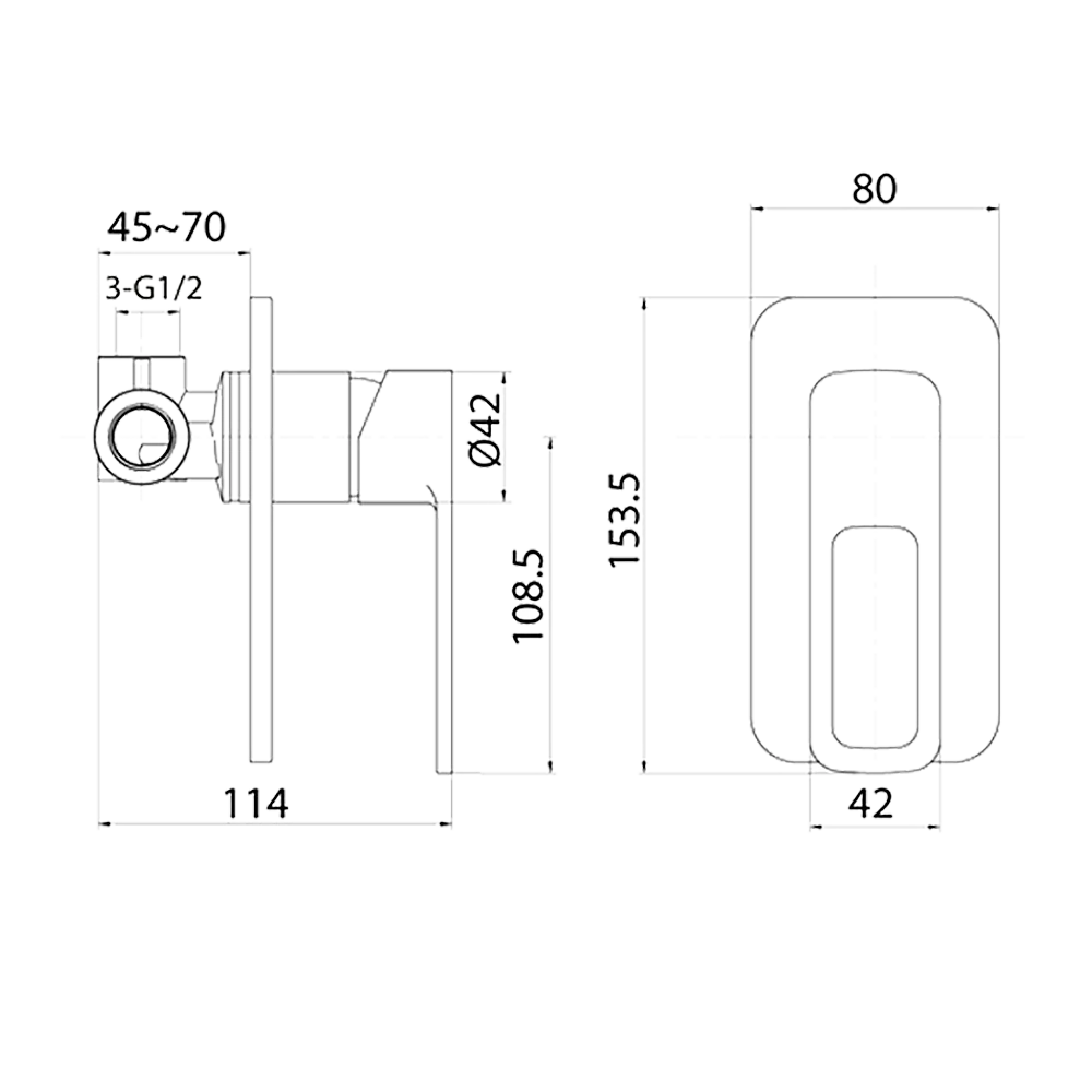 Single Outlet Concealed Mixer Iddis SLISB00i66 (3)