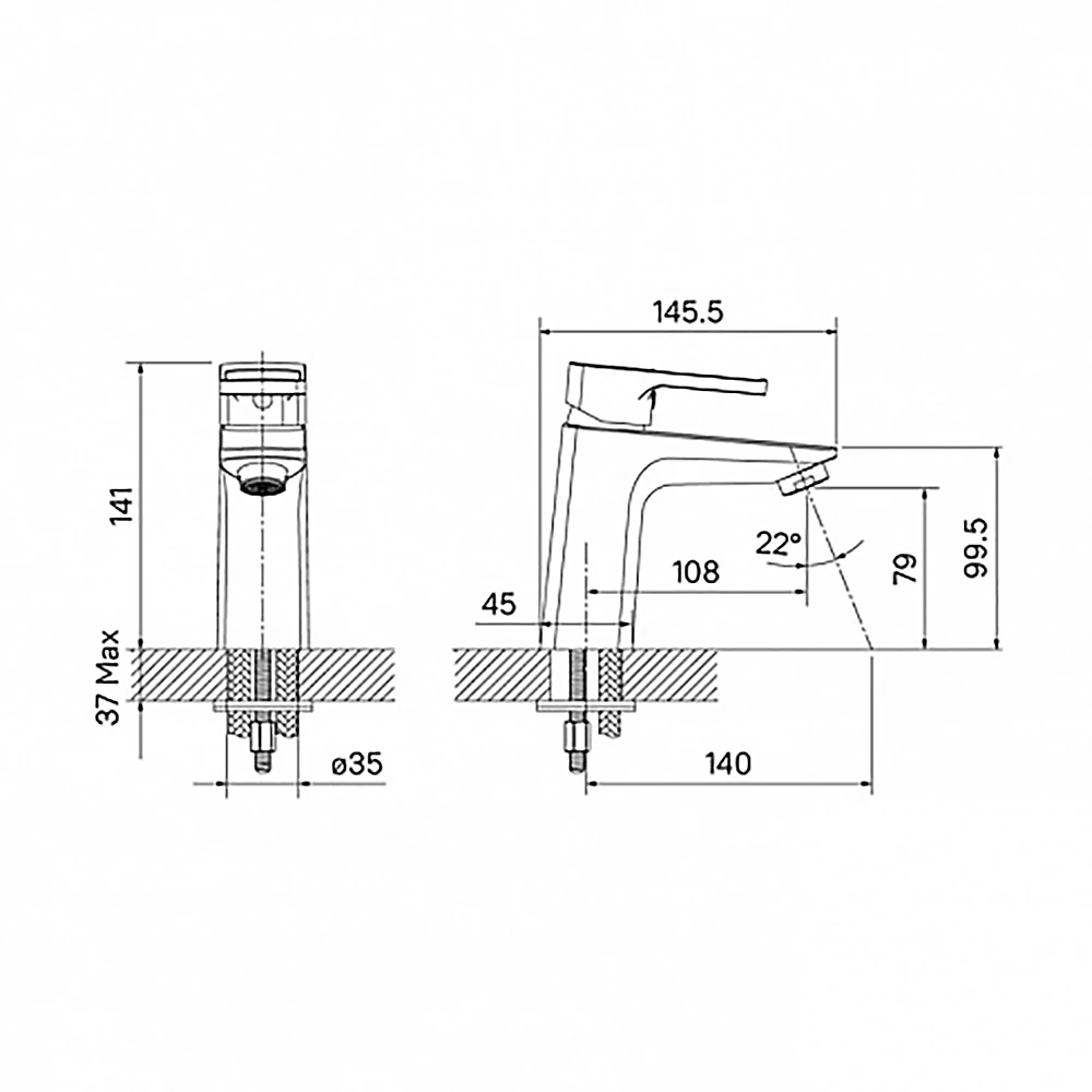Washbasin Faucet Iddis BILBL00i01 (3)