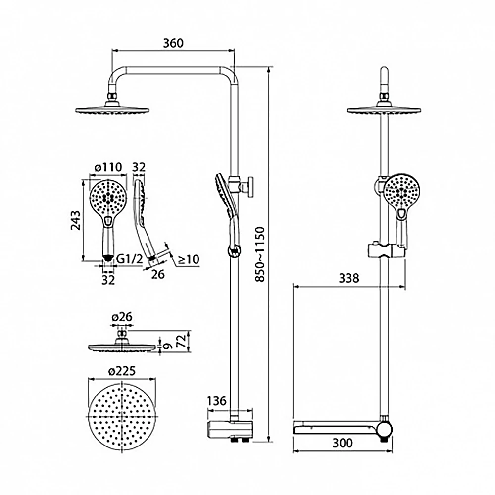 Смеситель для ванной комнаты 3