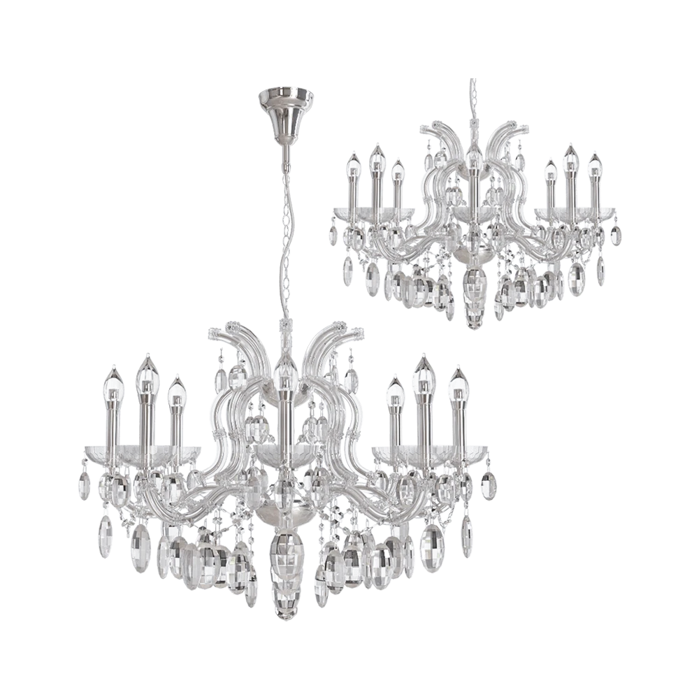 Chandelier CRYSTAL LUX HOLLYWOOD SP8 CHROME