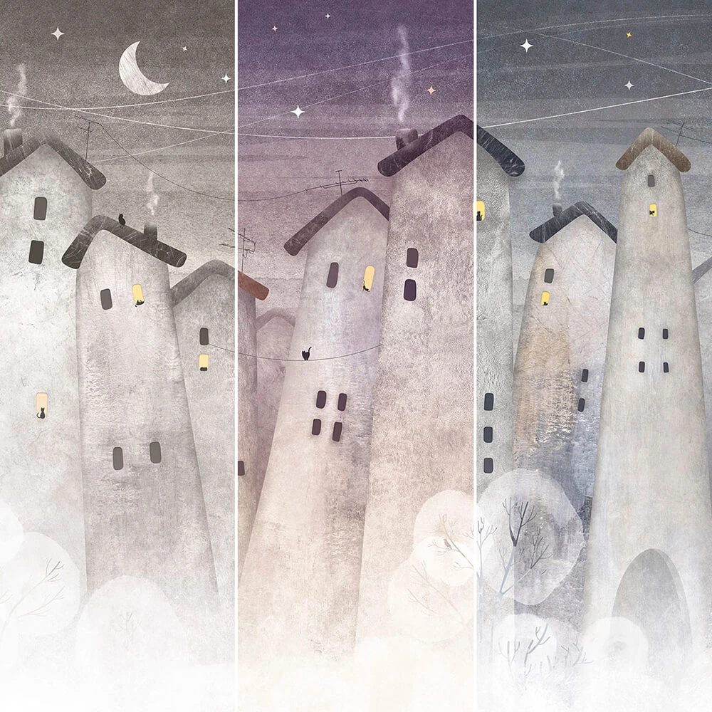 Wallpaper Creativille 2360 Houses with cats