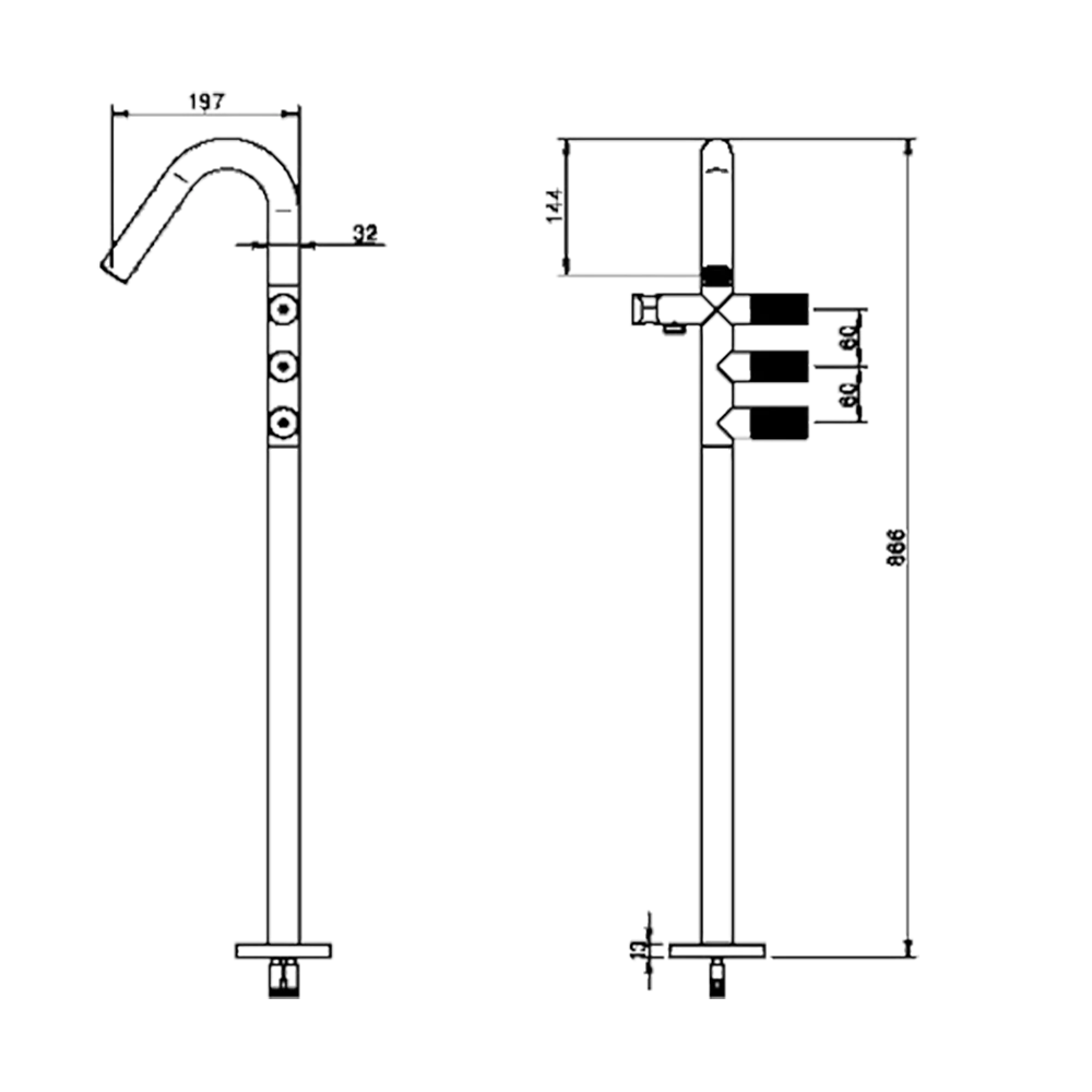 Bathroom Faucet Rubinetterie treemme RWIT 6082-4 IS 01 (3)