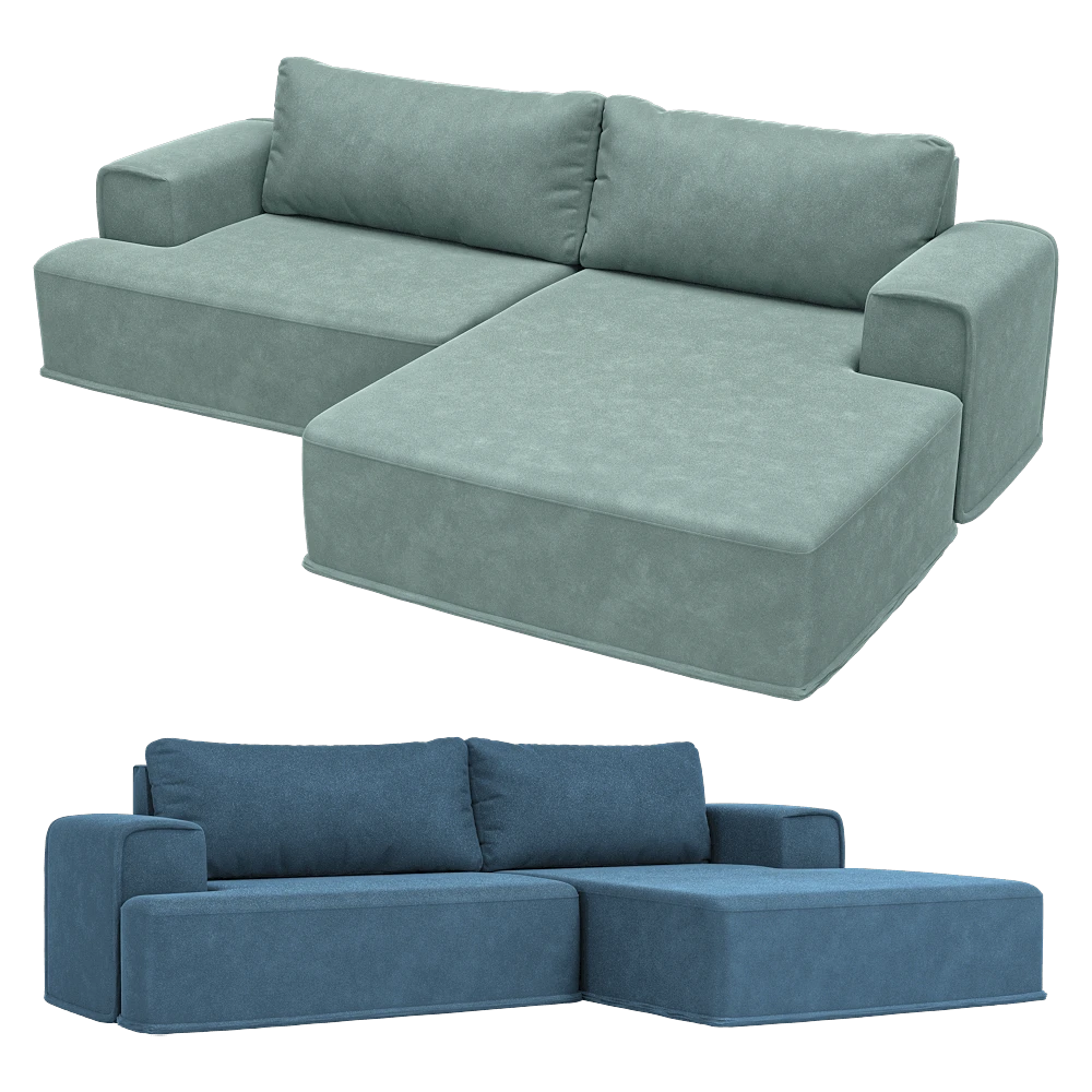 3-seater fixed sofa with a daybed KULT Ruffo 1