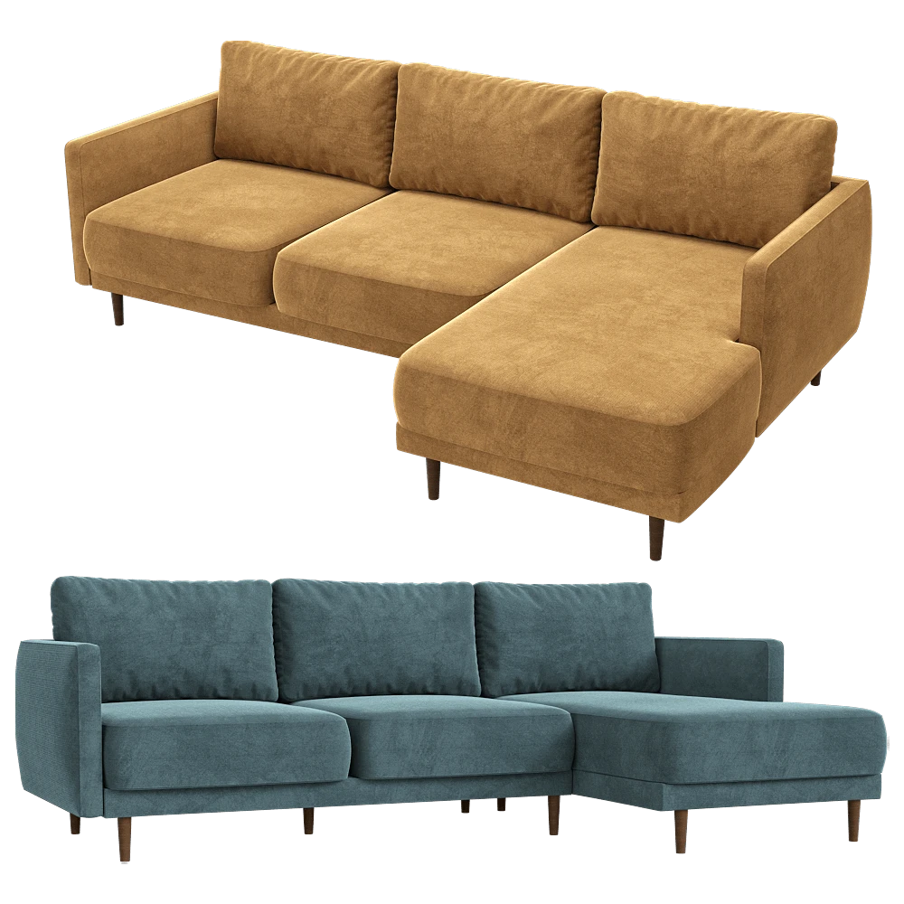 4-seater fixed sofa with a daybed KULT Rene