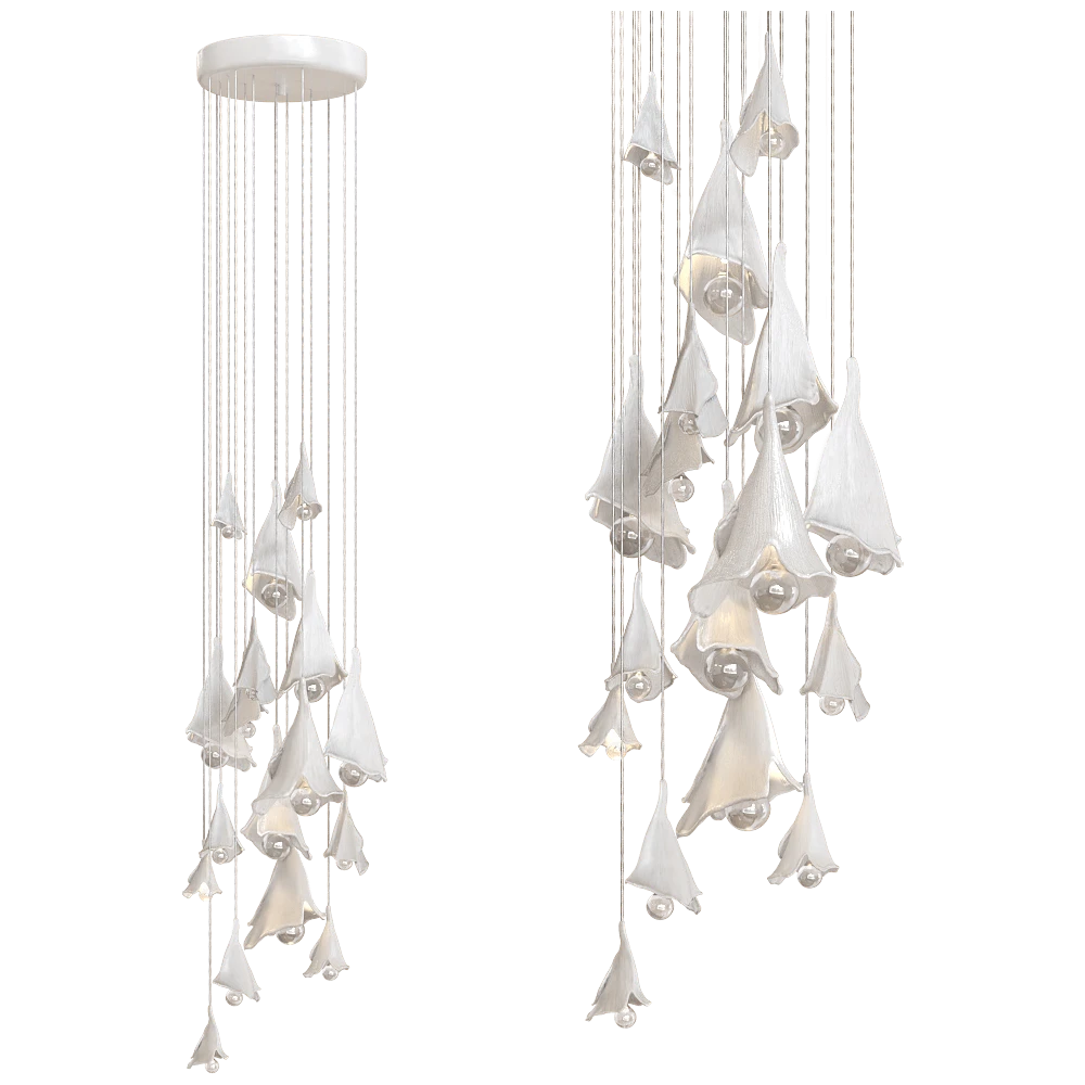 Chandelier Vetvi Kolokolchiki white