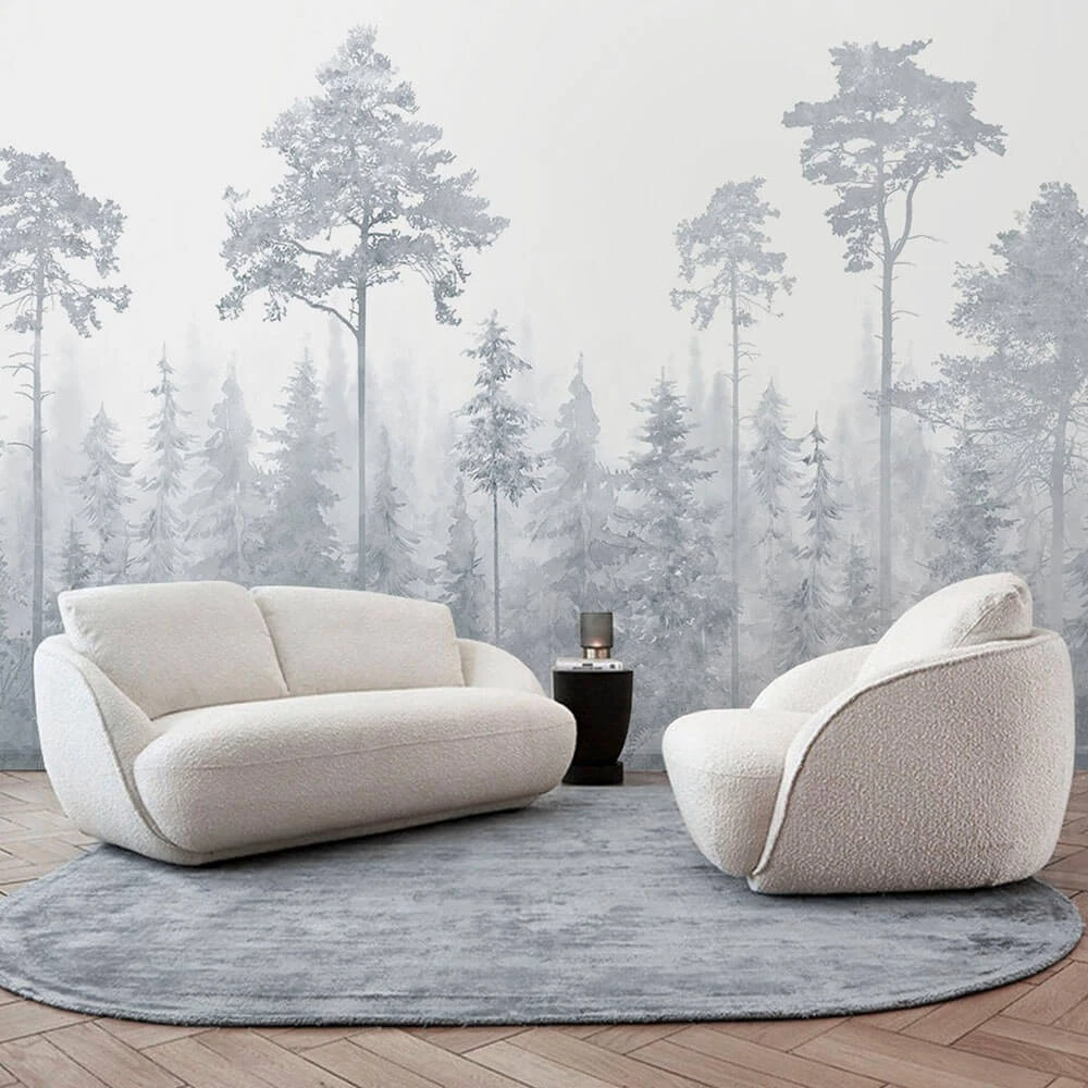 Wallpaper Creativille 4946 watercolor pines (2)