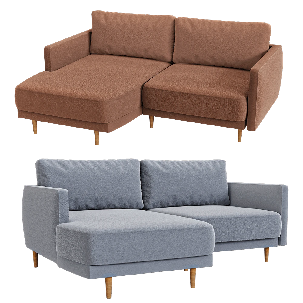 3-seater fixed sofa with a daybed KULT Rene