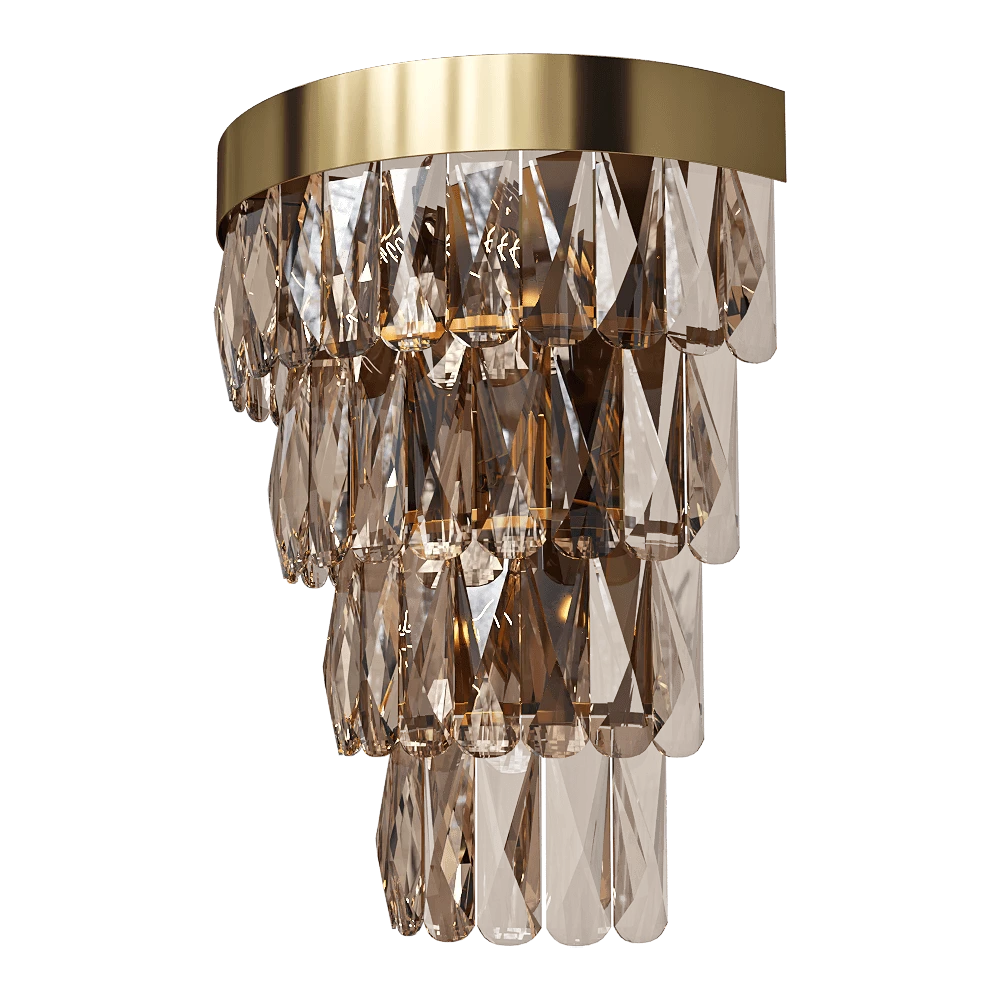 Wall light CRYSTAL LUX Abigail AP3 Gold/Amber (2)