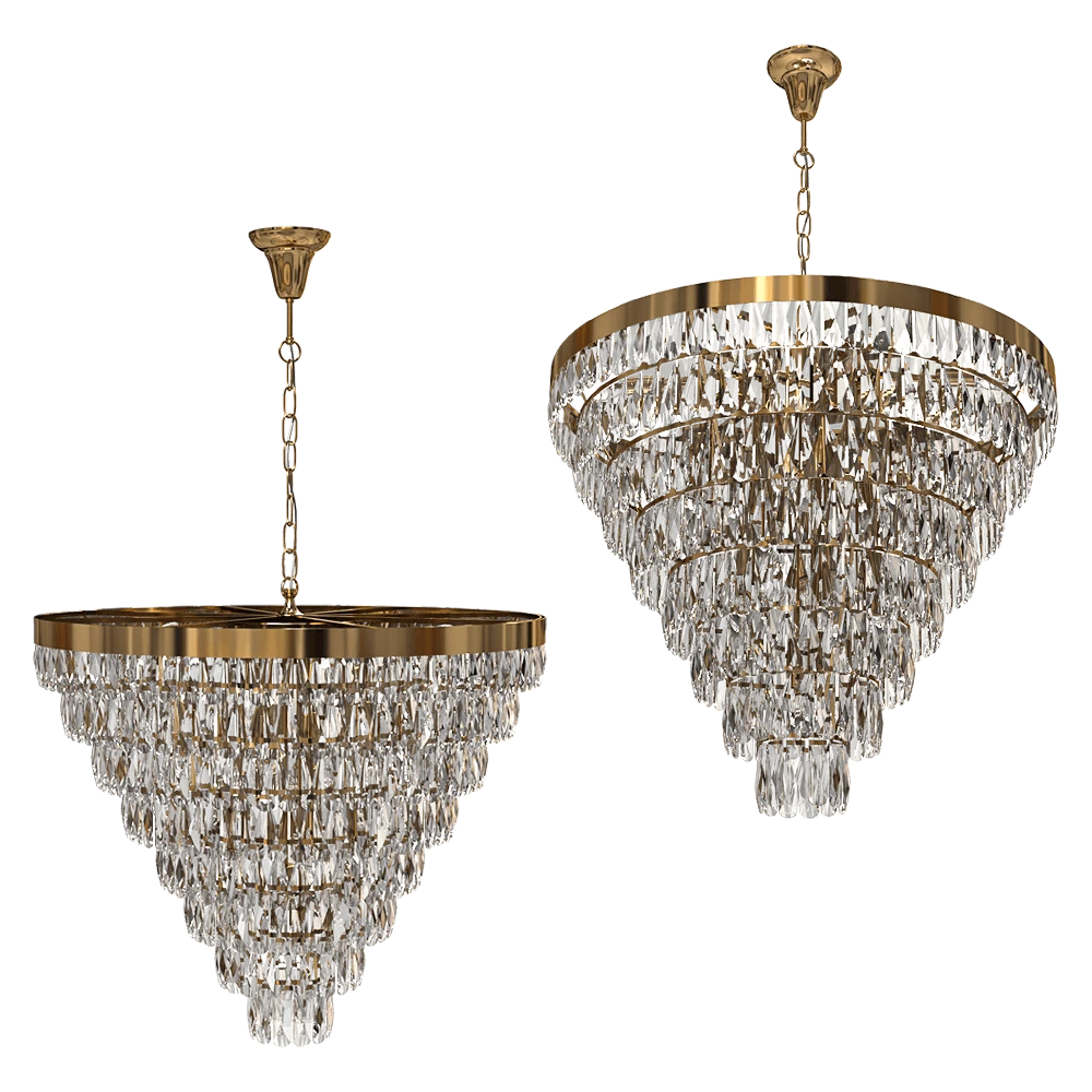 Chandelier CRYSTAL LUX Abigail SP22 D820 Gold/Transparent