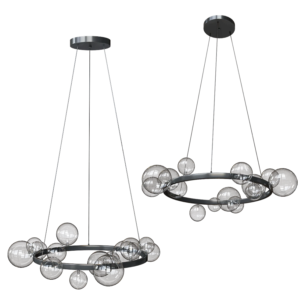 Chandelier CRYSTAL LUX Agata SP15 V2 Black/Transparente