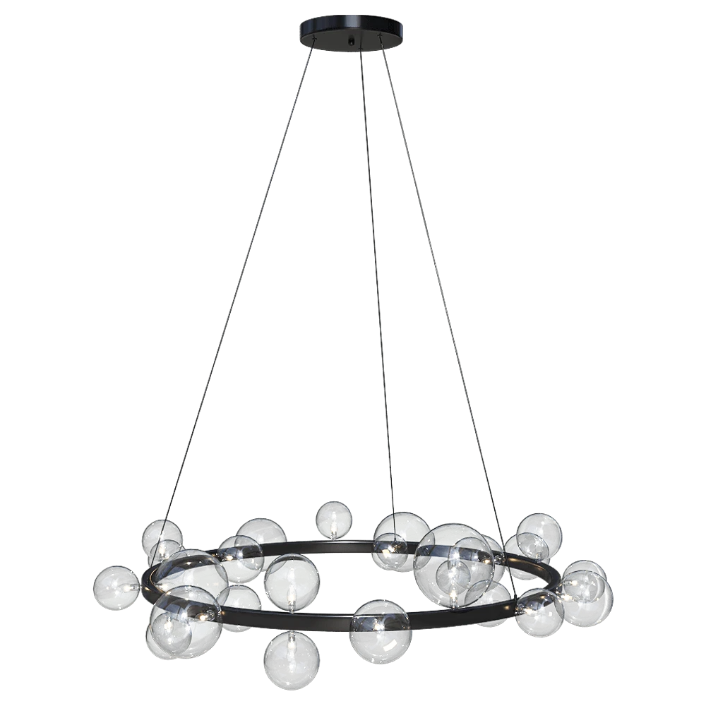 Chandelier CRYSTAL LUX Agata SP24 Black/Transparente