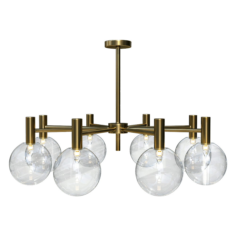 Chandelier CRYSTAL LUX Andres SP8 Bronze/Transparente