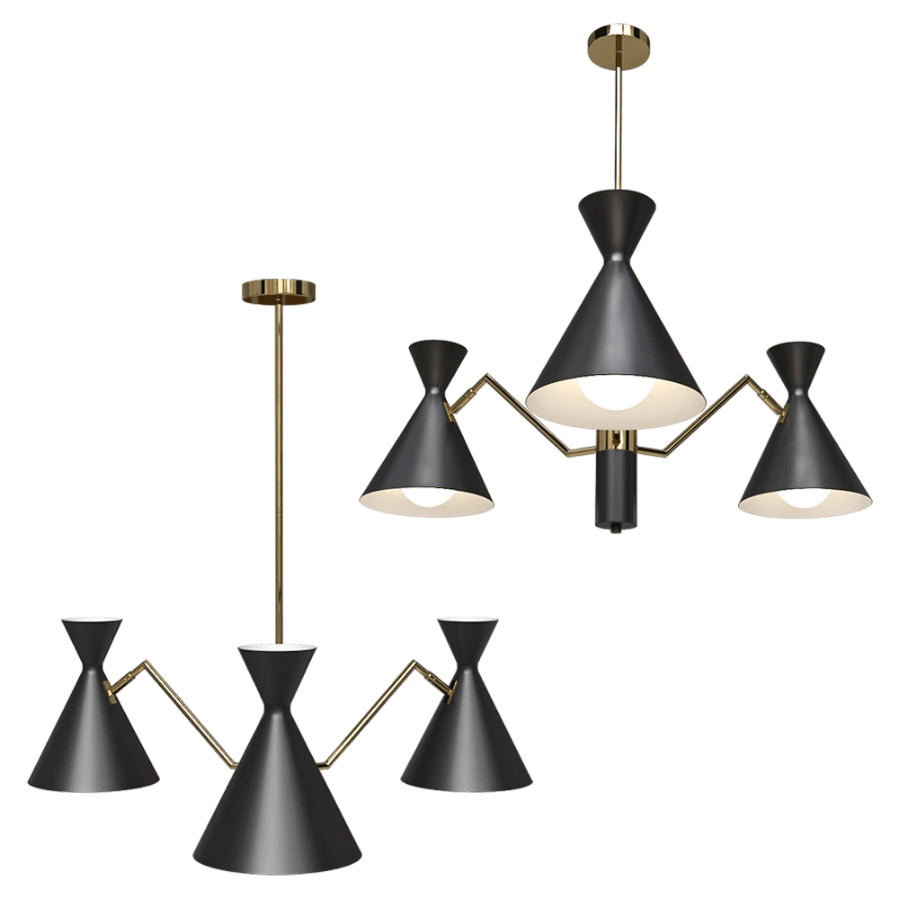 Chandelier CRYSTAL LUX Joven SP3 Gold/Black