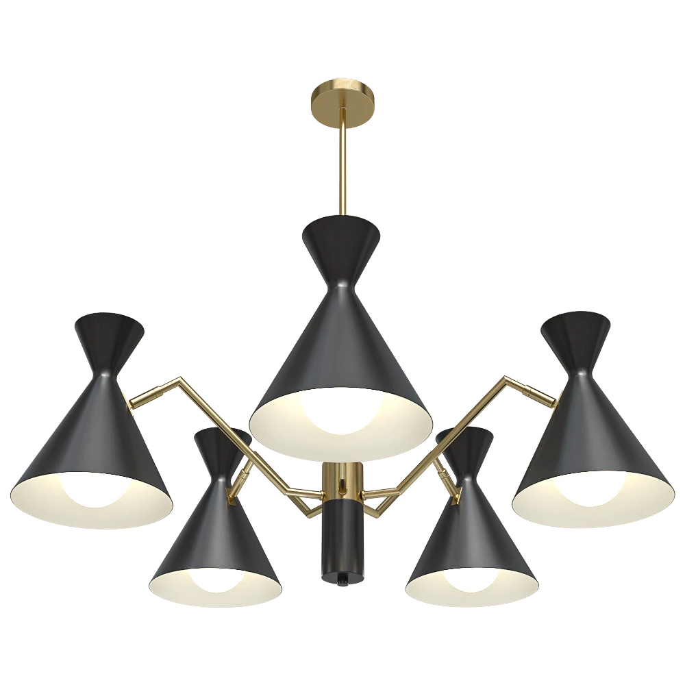 Chandelier CRYSTAL LUX Joven SP5 Gold/Blackы