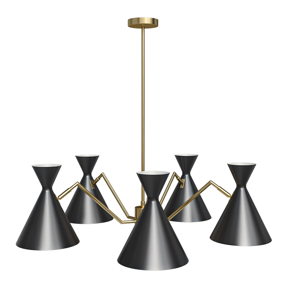 Chandelier CRYSTAL LUX Joven SP5 Gold/Blackы (2)
