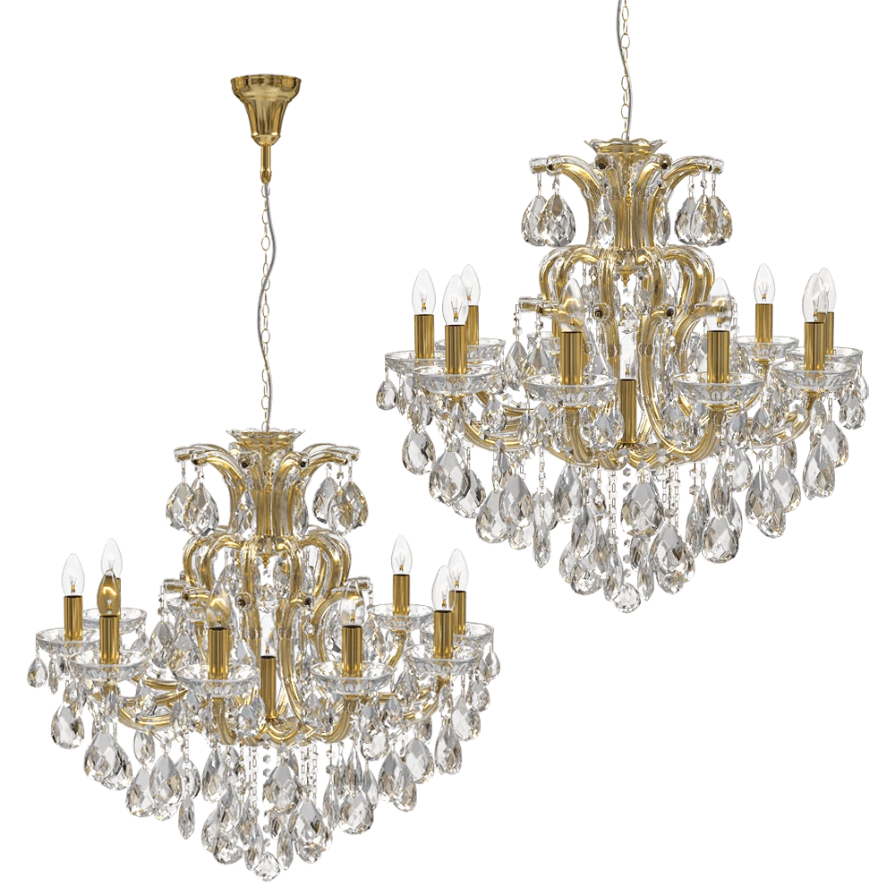 Chandelier CRYSTAL LUX Isabel SP11 Gold/Transparent