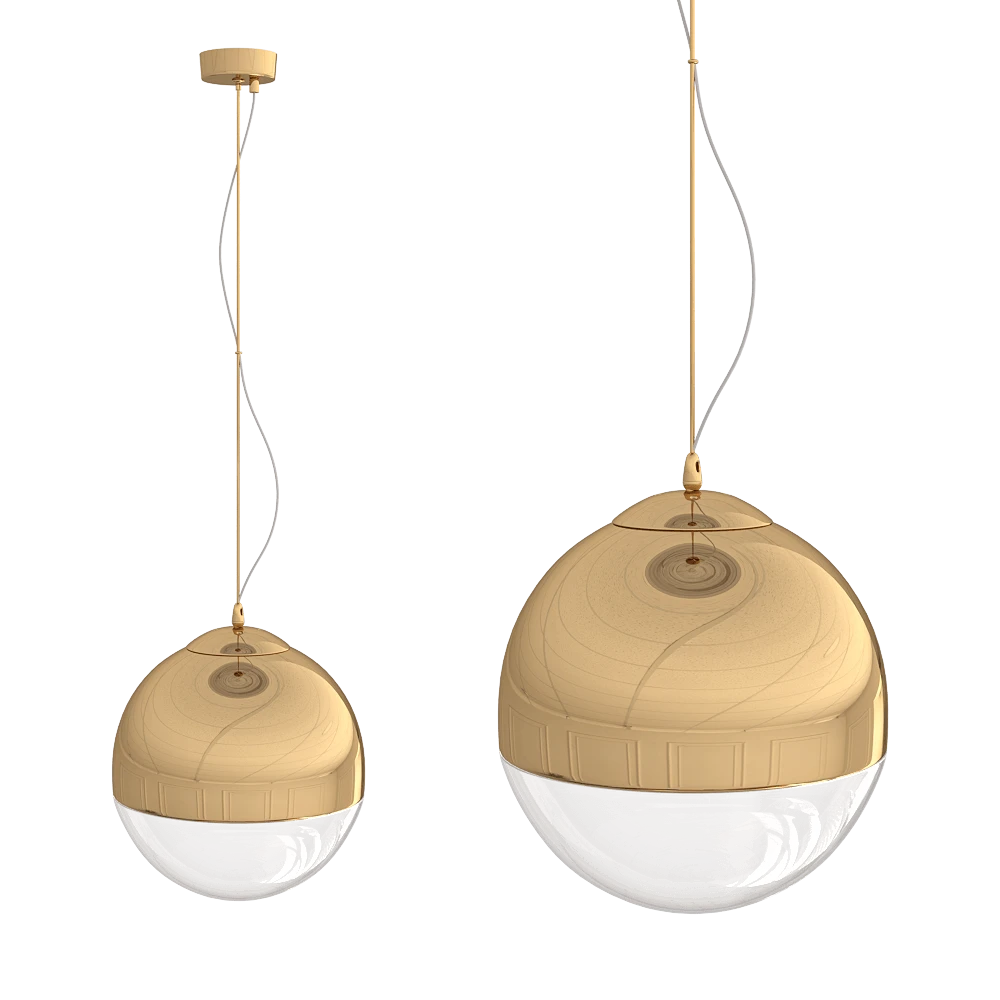 Pendant Lamp CRYSTAL LUX Helado SP1 D300 Gold
