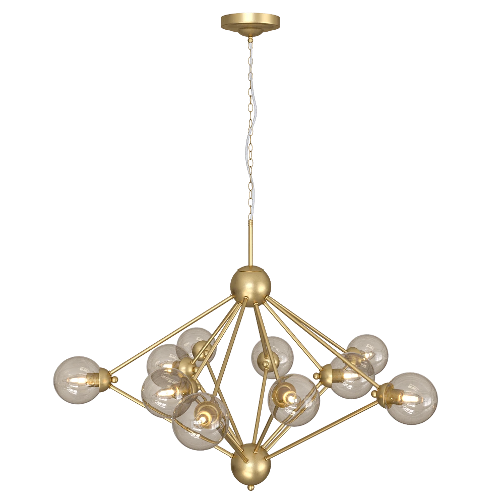 Ceiling Lamp CRYSTAL LUX Francisca SP10 Gold-Cognac