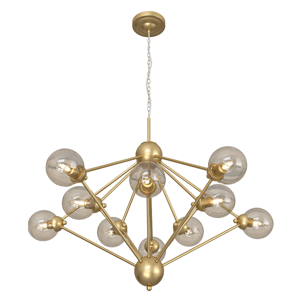 Ceiling Lamp CRYSTAL LUX Francisca SP10 Gold-Cognac (2)